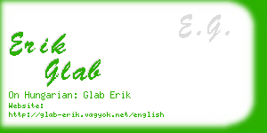 erik glab business card